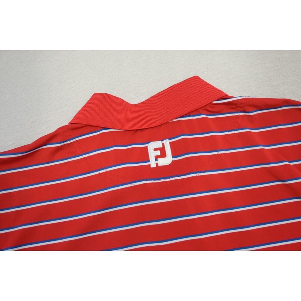 FootJoy Golf Polo Athletic Striped Dry Fitting Golf Shirt Mens Size Medium